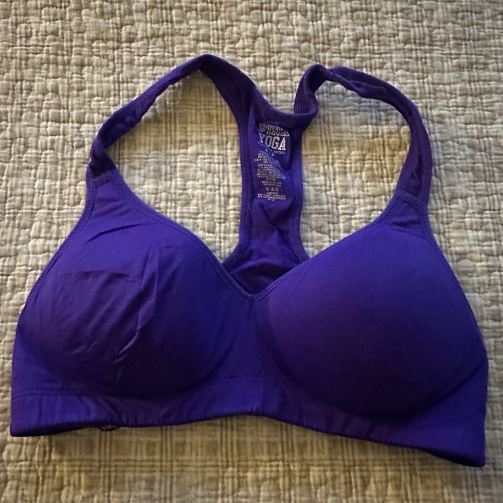 Purple Women's Yoga Sports Bra Victoria’s Secret Pink